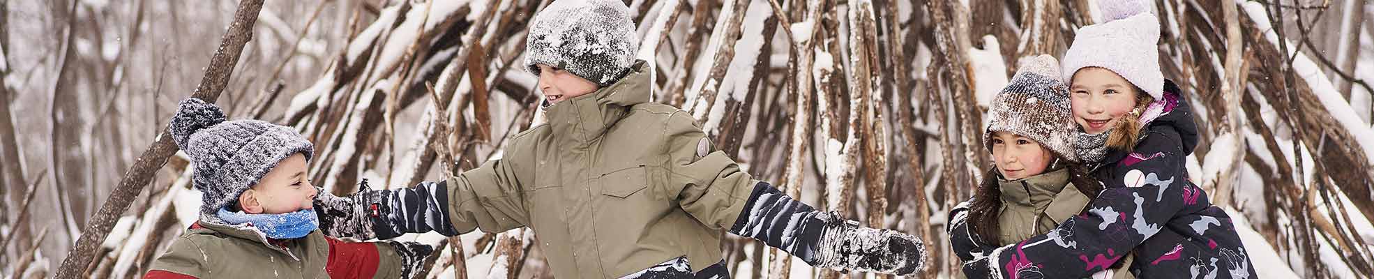 kids playing in the snow
