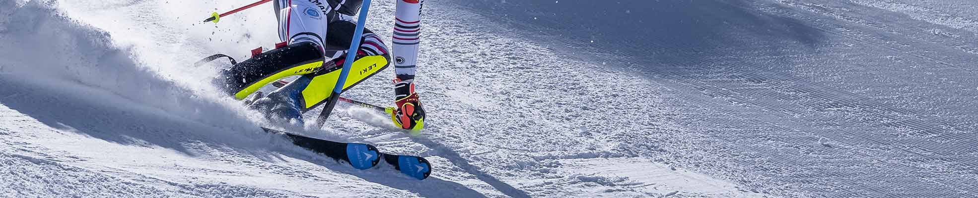 skier downhill skiing