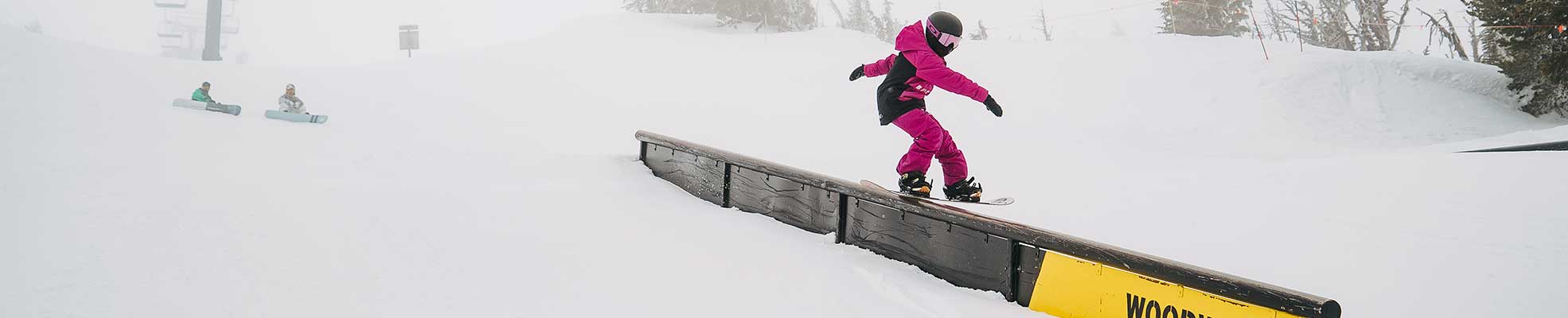 girls skiing a rain in the park