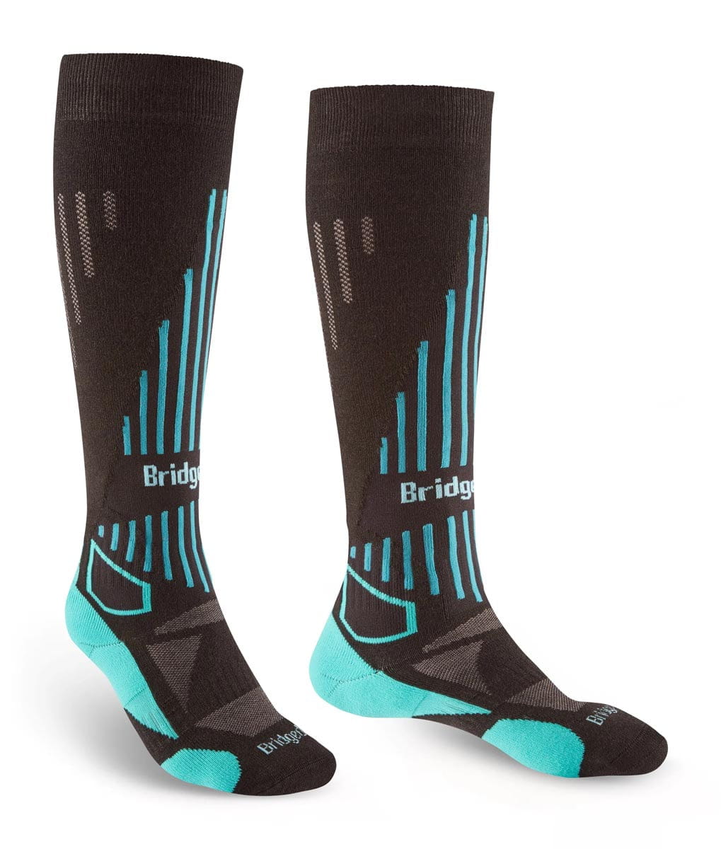 Bridgedale Ski Socks Women's Ski Lightweight Merino Performance Over Calf