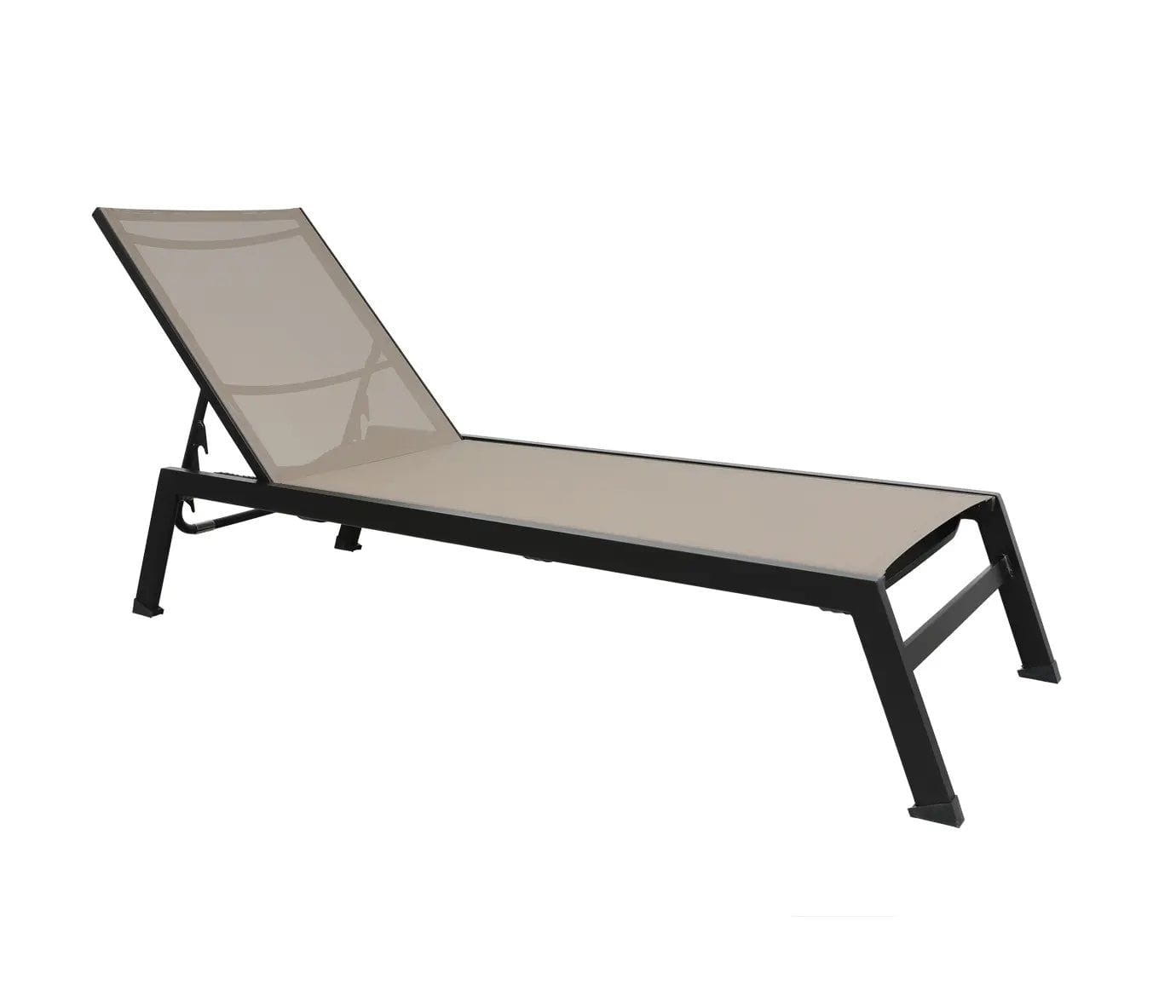 Element Lounge Black Frame w/Batyline Pebble Fabric Cabana Coast