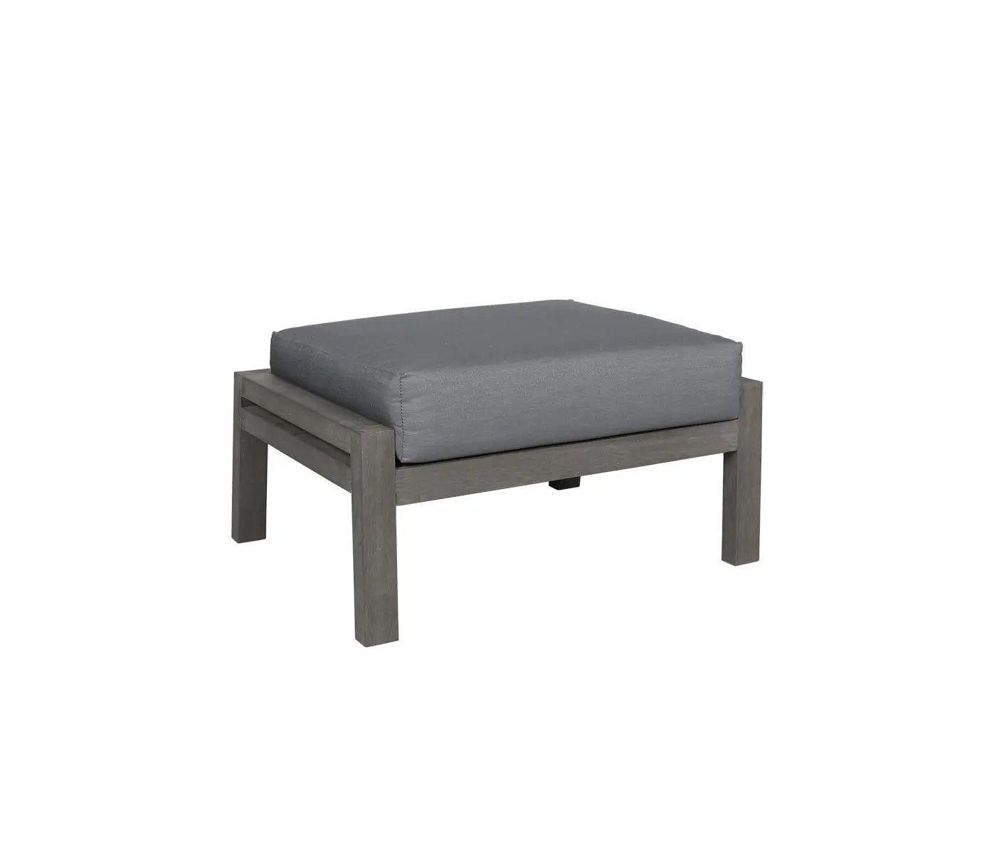 Landing Ottoman - Mica Frame w/Ciao Charcoal Fabric Cabana Coast