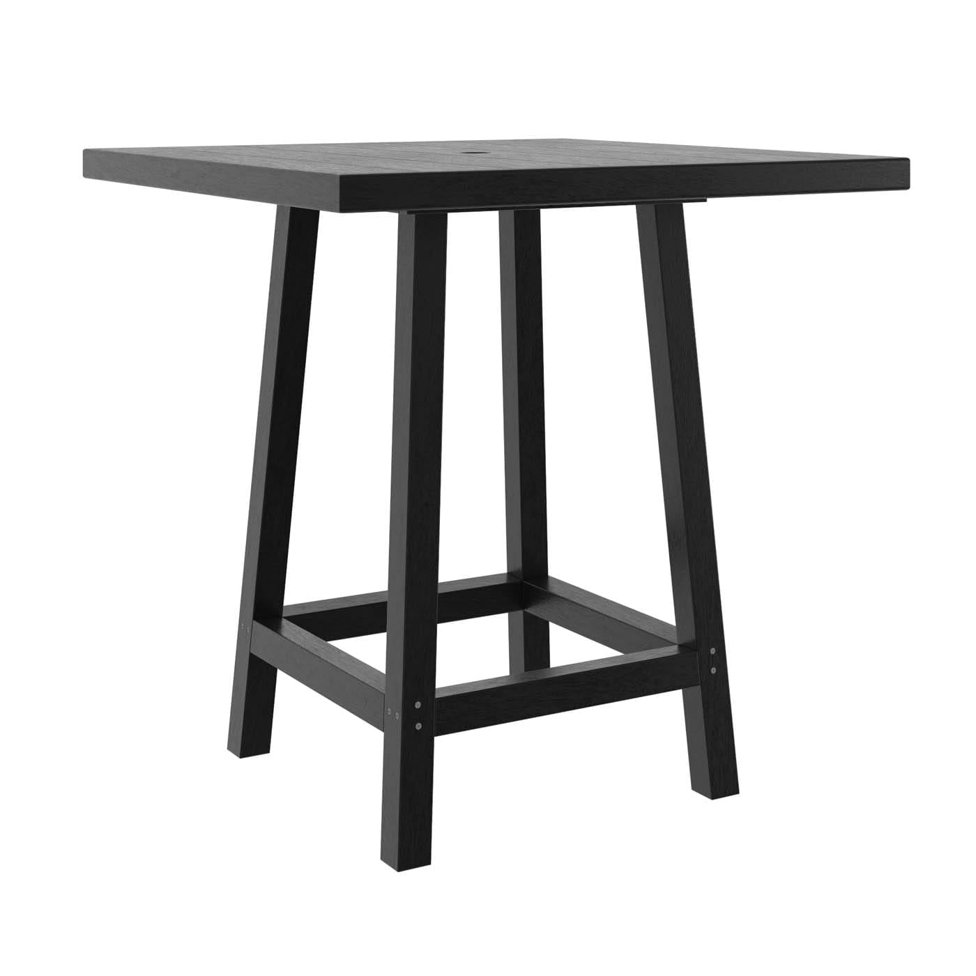 CRP Table 40" Square Pub Table Top/Hole Black