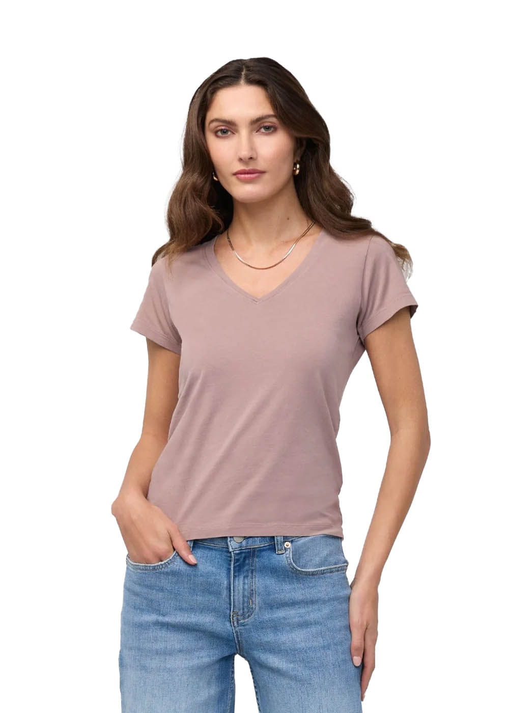 DUER CLOTHING - Women - Apparel - Top DUER *26S* Women's PurePima Slim V-Neck