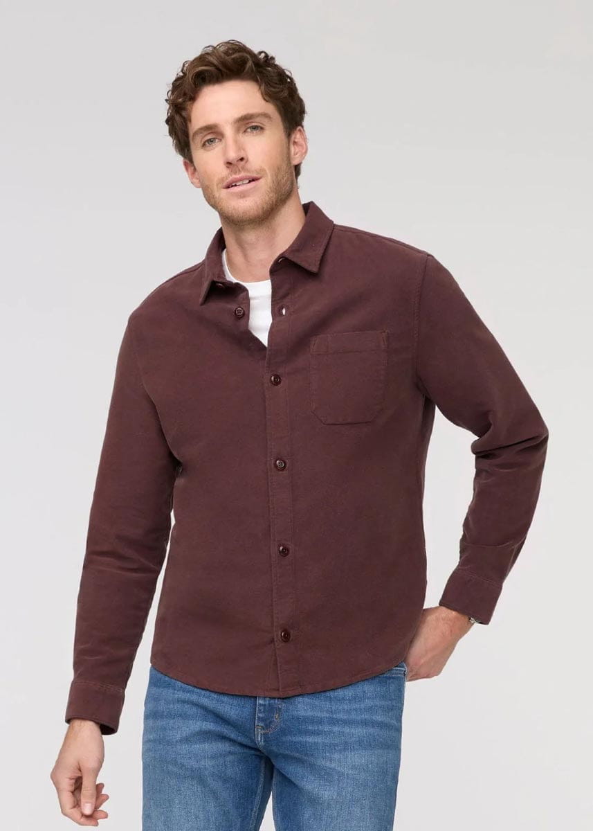 DUER Button Down Men's No Sweat Moleskin Shirt