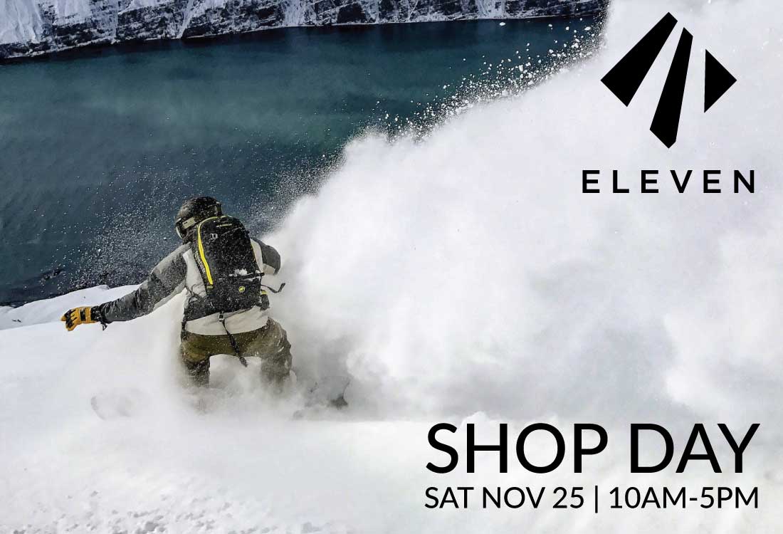 Snowboarder descending steeps in Alaska