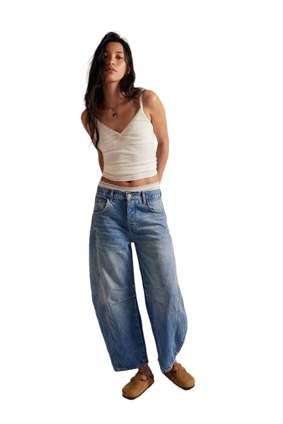 Women's Good Luck Mid Rise Barrel Free People