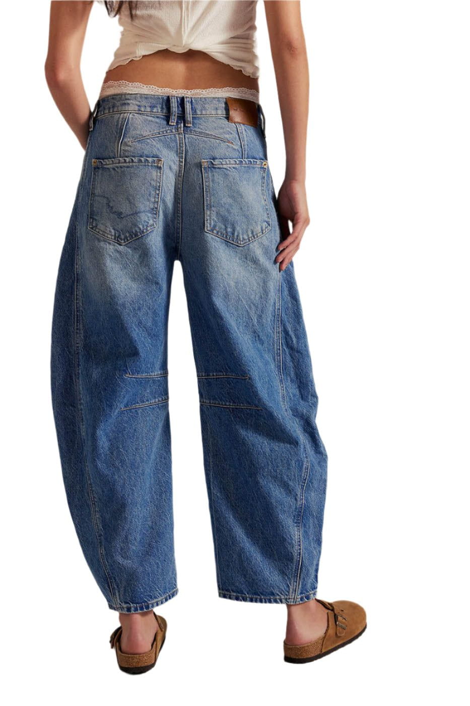 Women's Good Luck Mid Rise Barrel Free People