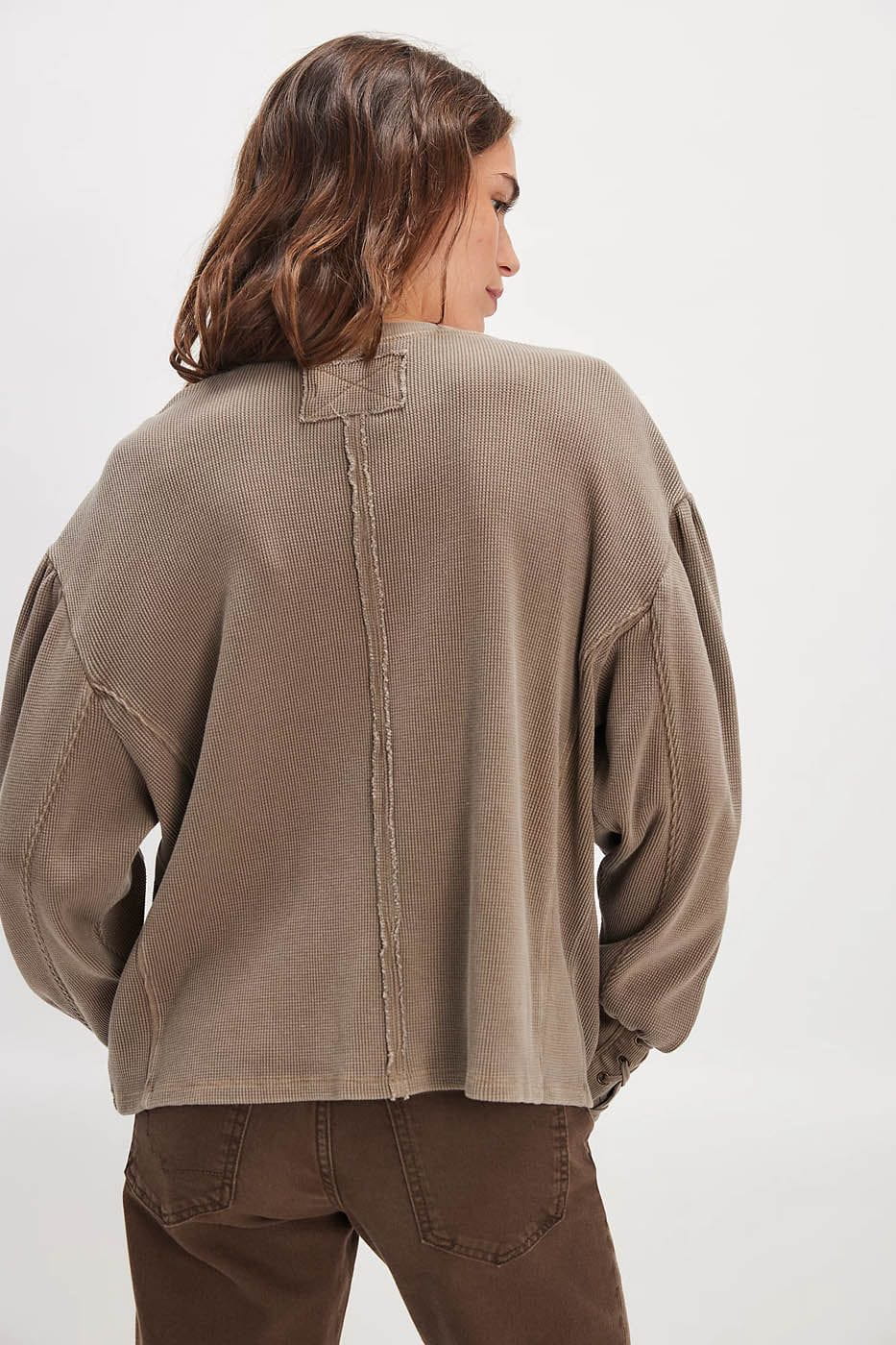 Free People Long Sleeve Top Women's Lapis Cuff