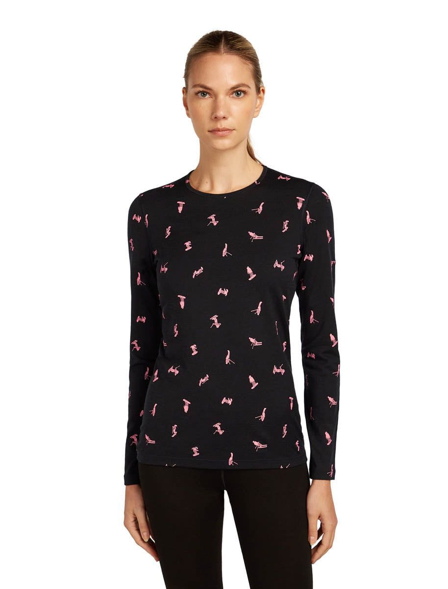 Icebreaker *25W* Women Merino 200 Oasis LS Crewe Snow Day Icebreaker