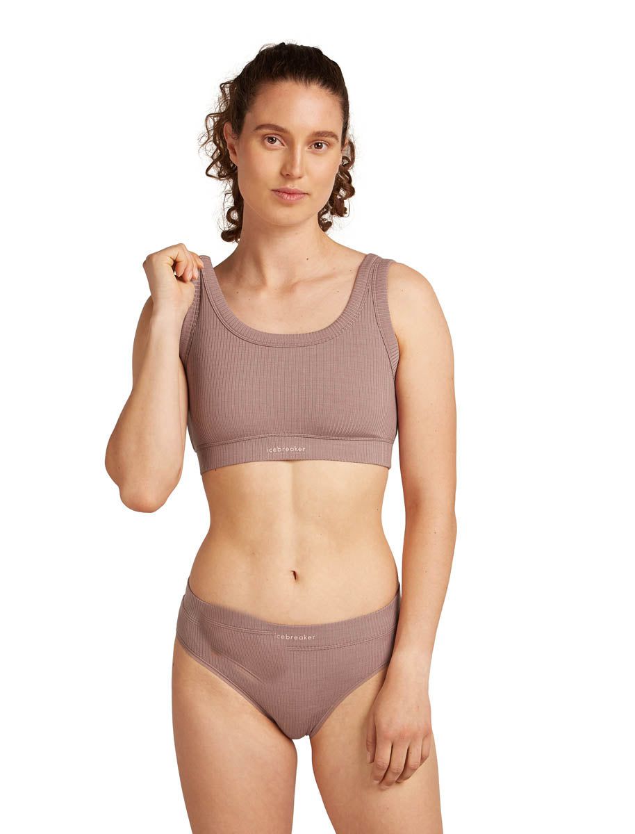 Icebreaker *25W* Women Merino Blend Rib Lotus Bra Icebreaker