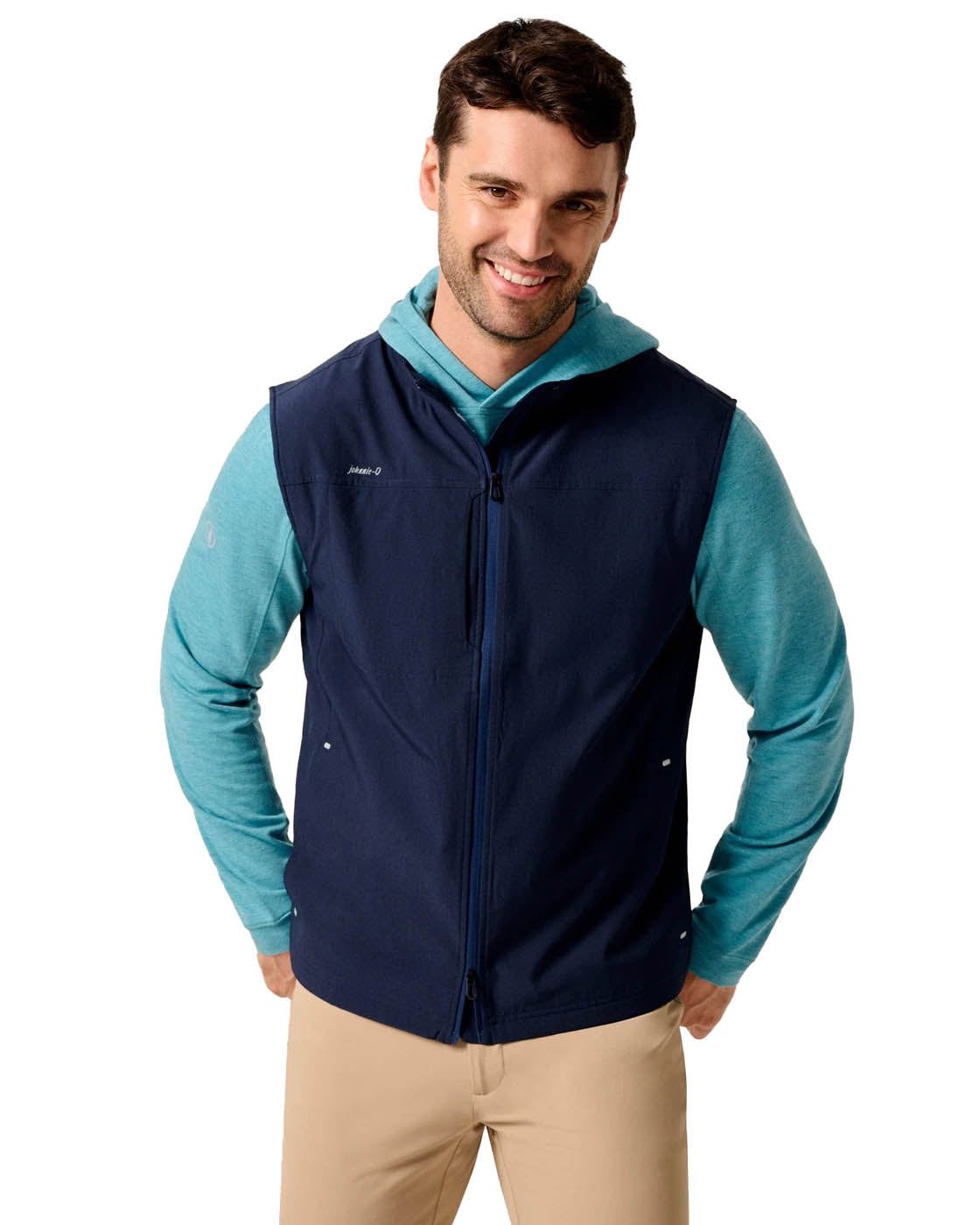 johnnie-O Vest Men's Big Sur Full-Zip Performance Vest with Primaloft®