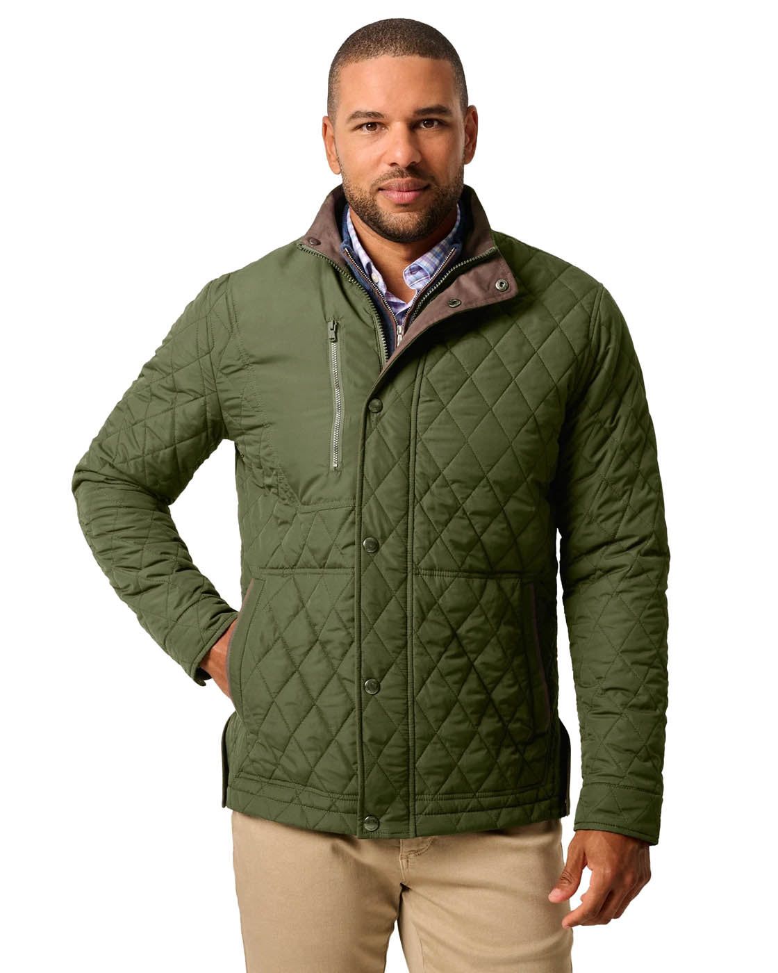 johnnie-O Jacket Men's Juno Quilted Snap Jacket
