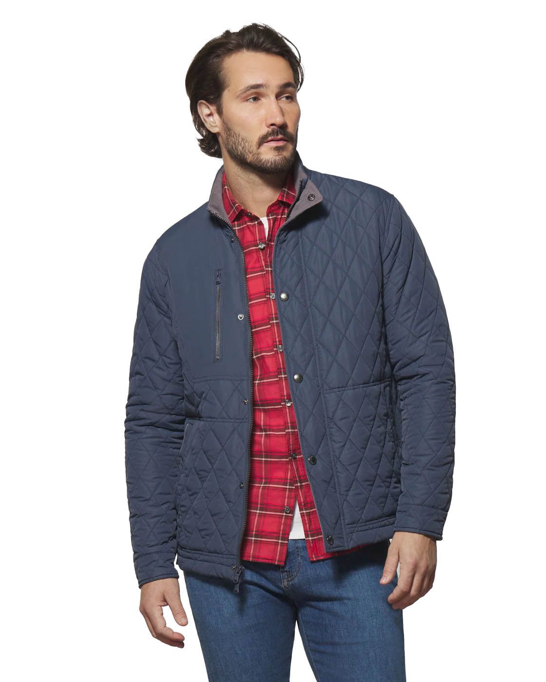 johnnie-O Jacket Men's Juno Quilted Snap Jacket