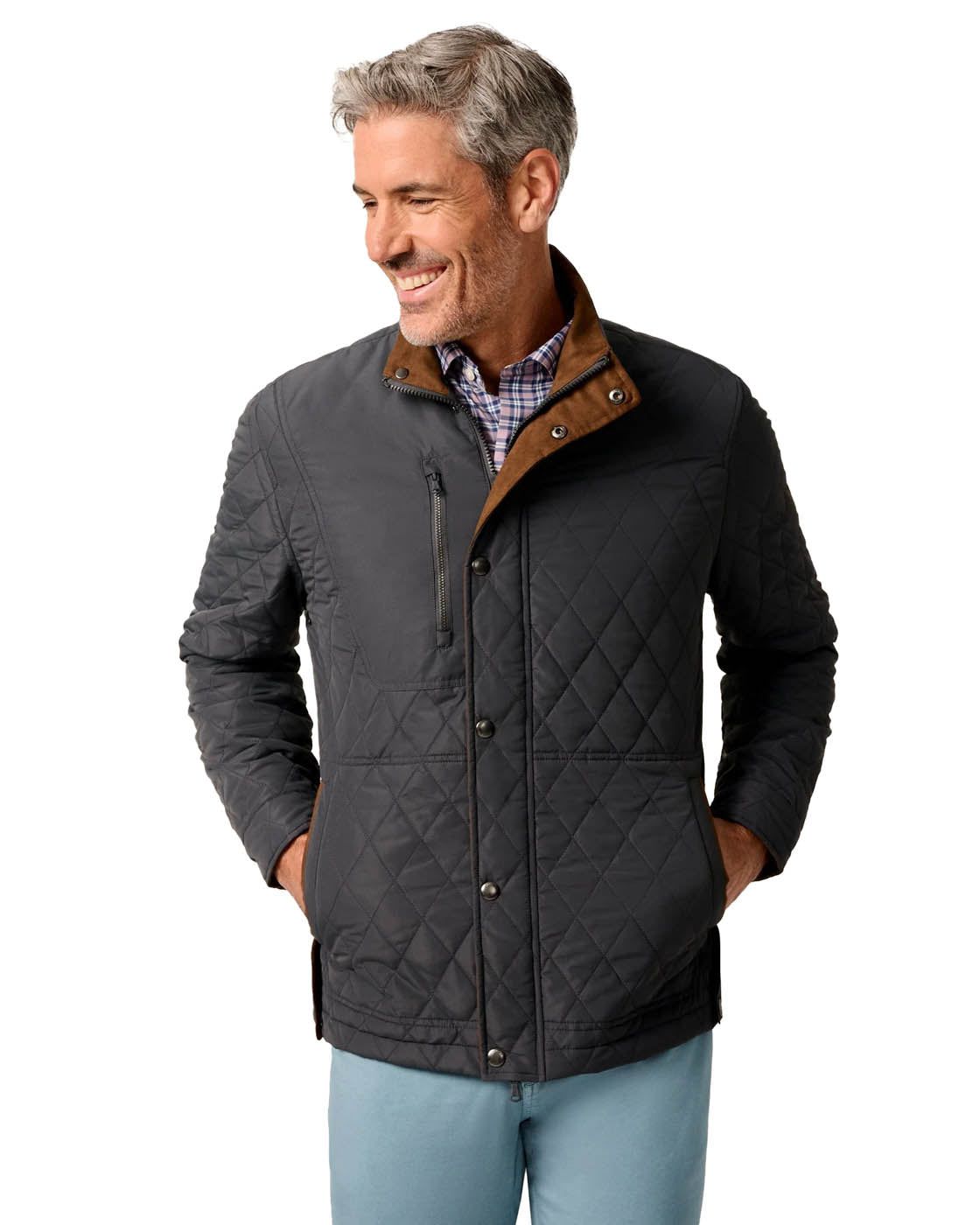 johnnie-O Jacket Men's Juno Quilted Snap Jacket