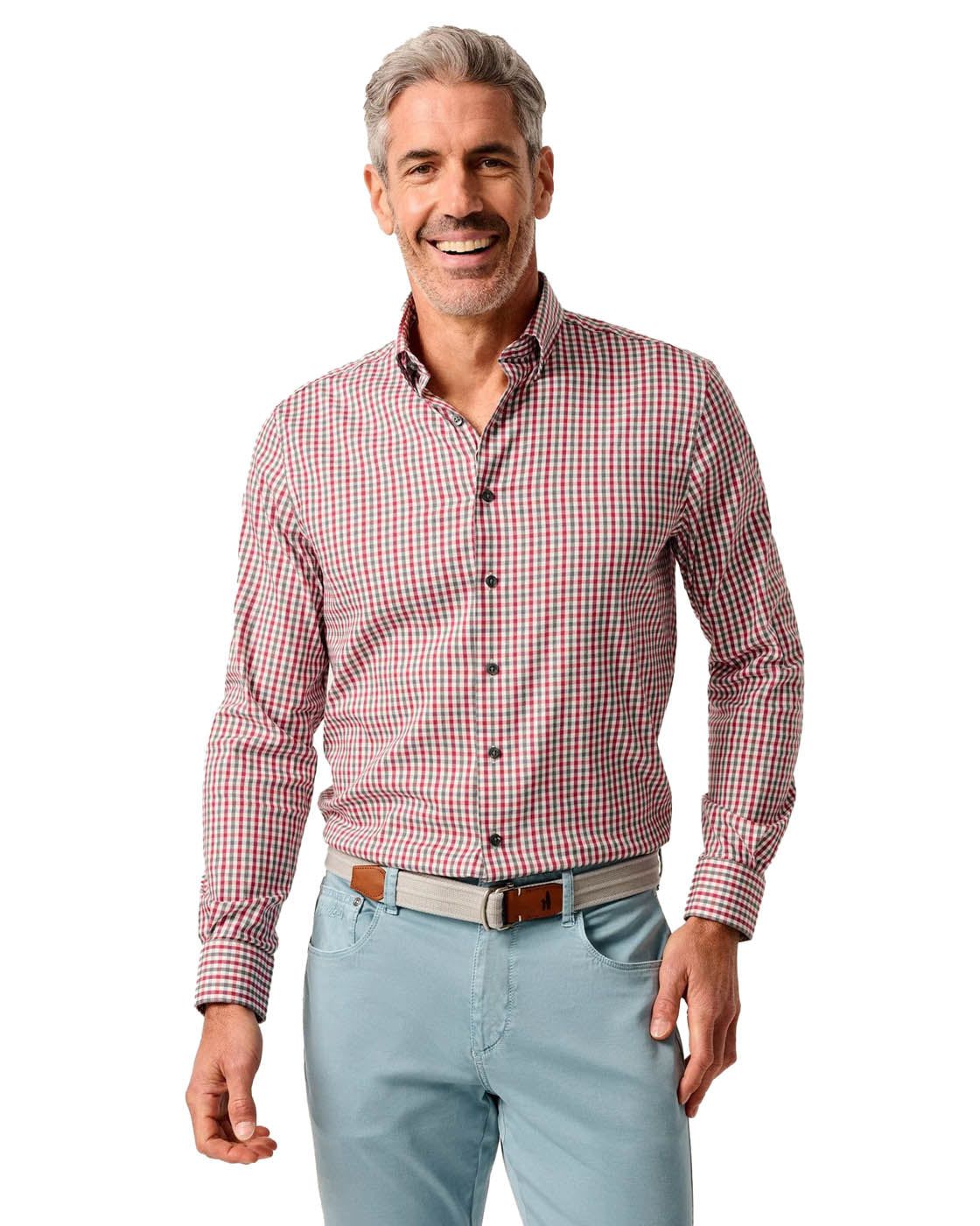 johnnie-O Button Down Men's Kirtland Natural Performance Button Down Shirt