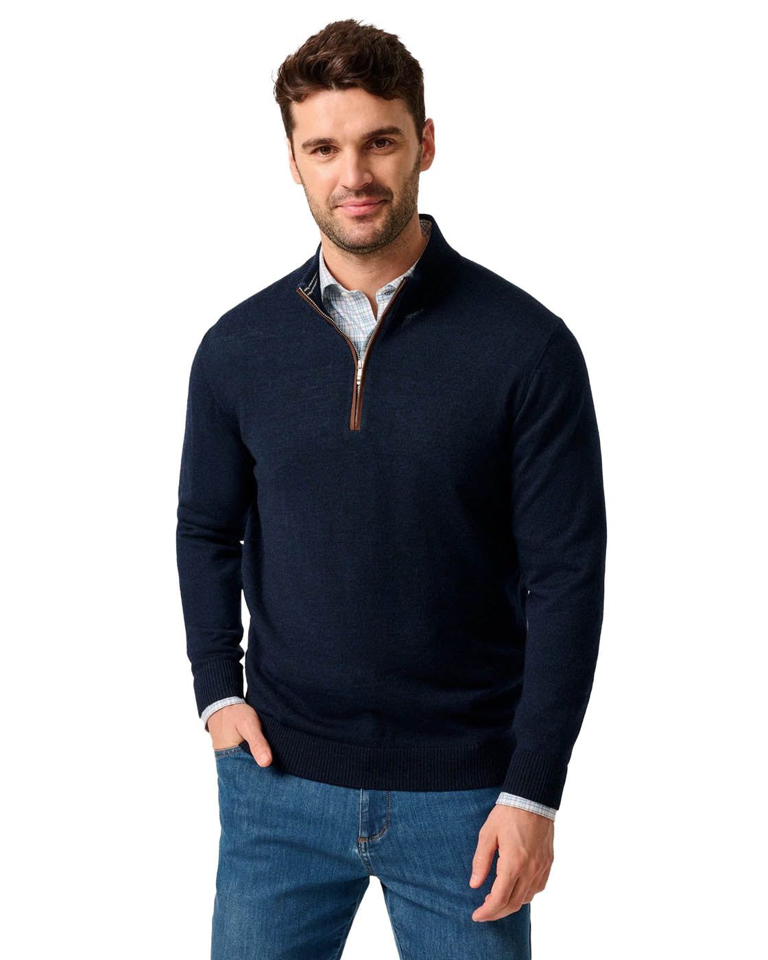 johnnie-O Pullover Men's Raynor Merino 1/4 Zip Sweater