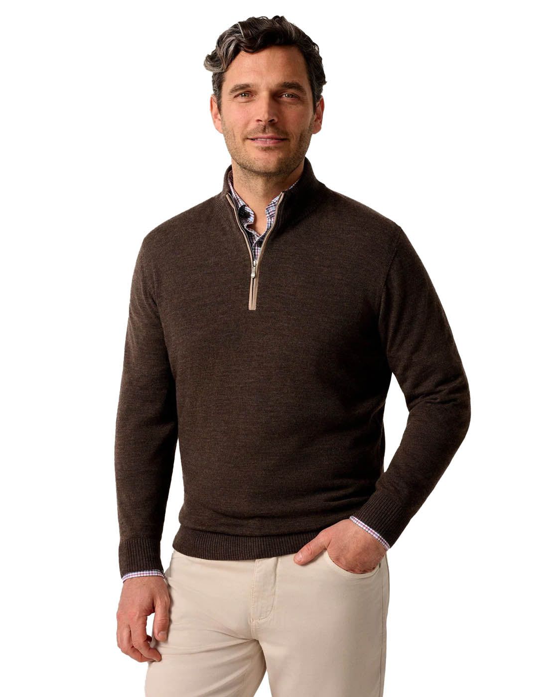 johnnie-O Pullover Men's Raynor Merino 1/4 Zip Sweater