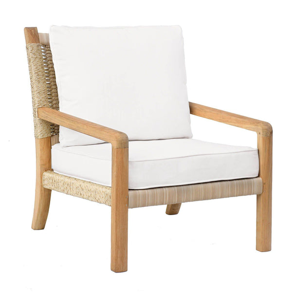 Kingsley Bate FURNITURE - Furniture Kingsley Bate *24S* Hudson Deep Seating Chair - Teak/Natural w/Fog Rain Cushions