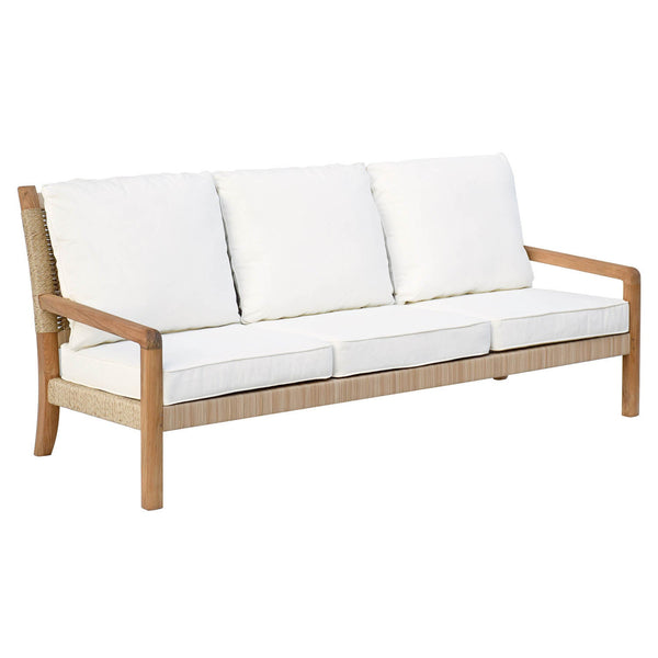 Kingsley Bate FURNITURE - Furniture Kingsley Bate *24S* Hudson Sofa - Teak/Natural w/ Fog Rain Cushions