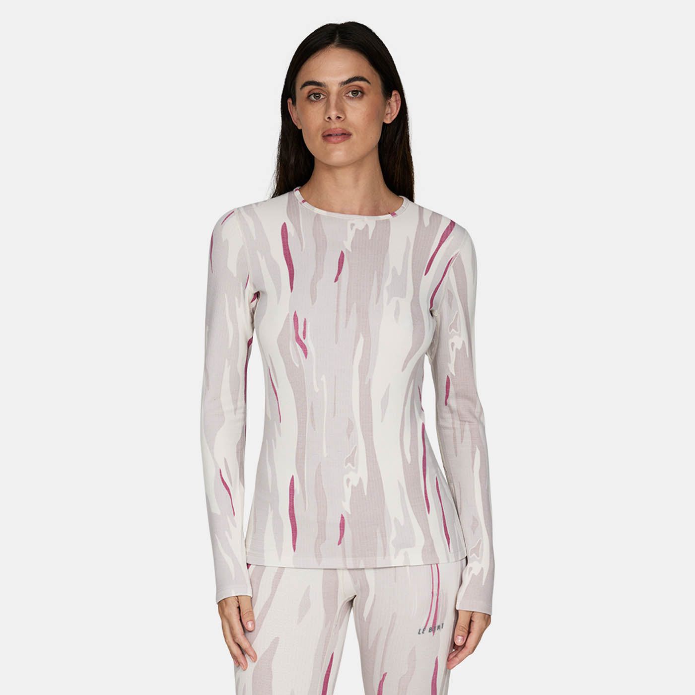 Womens Heavyweight Antarctic Grid Fleece Crew LE BENT