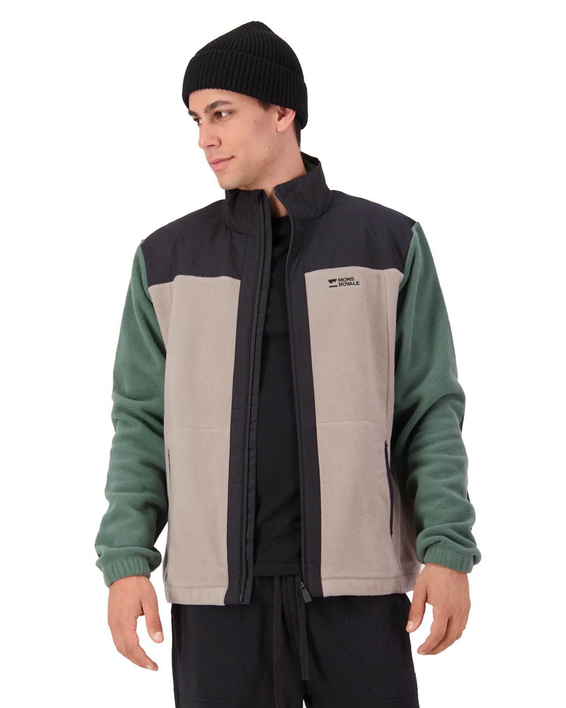 Mons Royale Full Zip Fleece Men's Pileup Wool Fleece Jacket