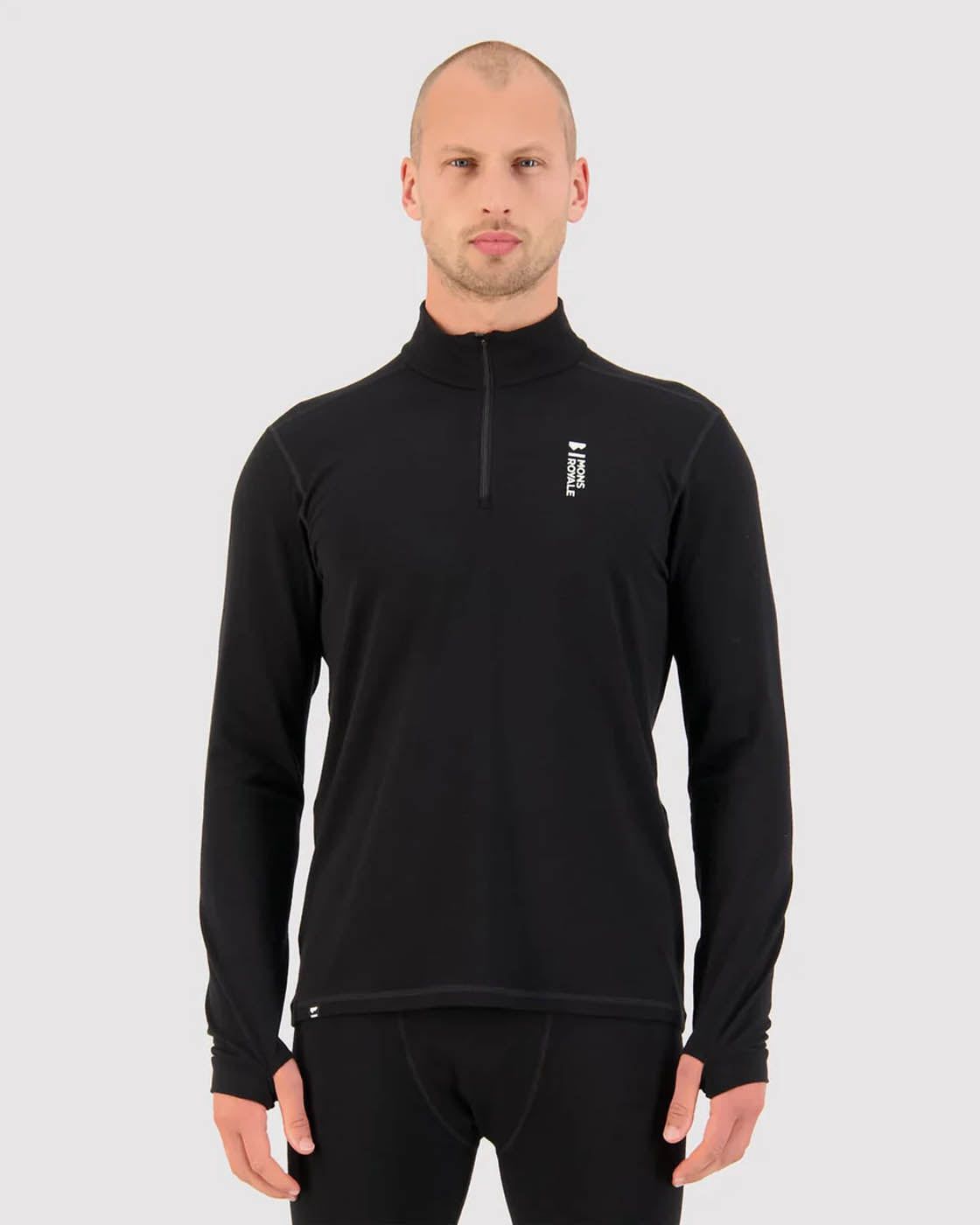 Mons Royale CLOTHING - Men - Baselayer - Top Mons Royale *25W* M's Cascade Merino Base Layer 1/4 Zip LS