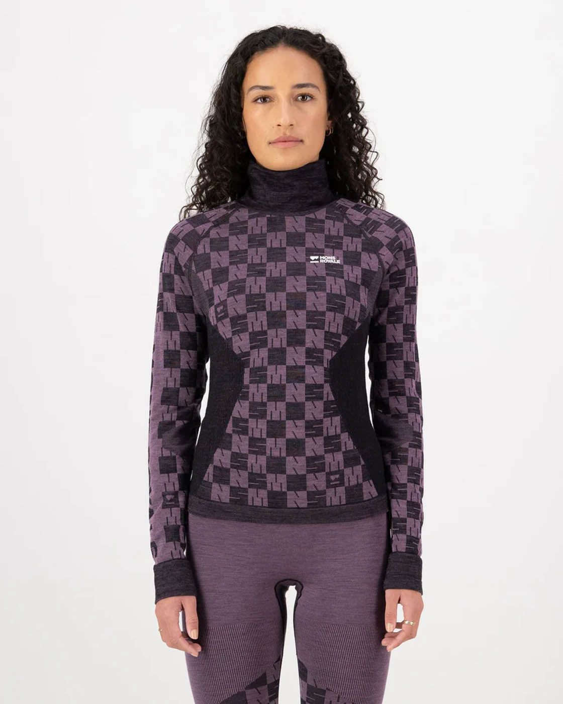 Mons Royale CLOTHING - Women - Baselayer - Top Mons Royale *25W* W's Ascender Merino Seamless Mock Neck LS