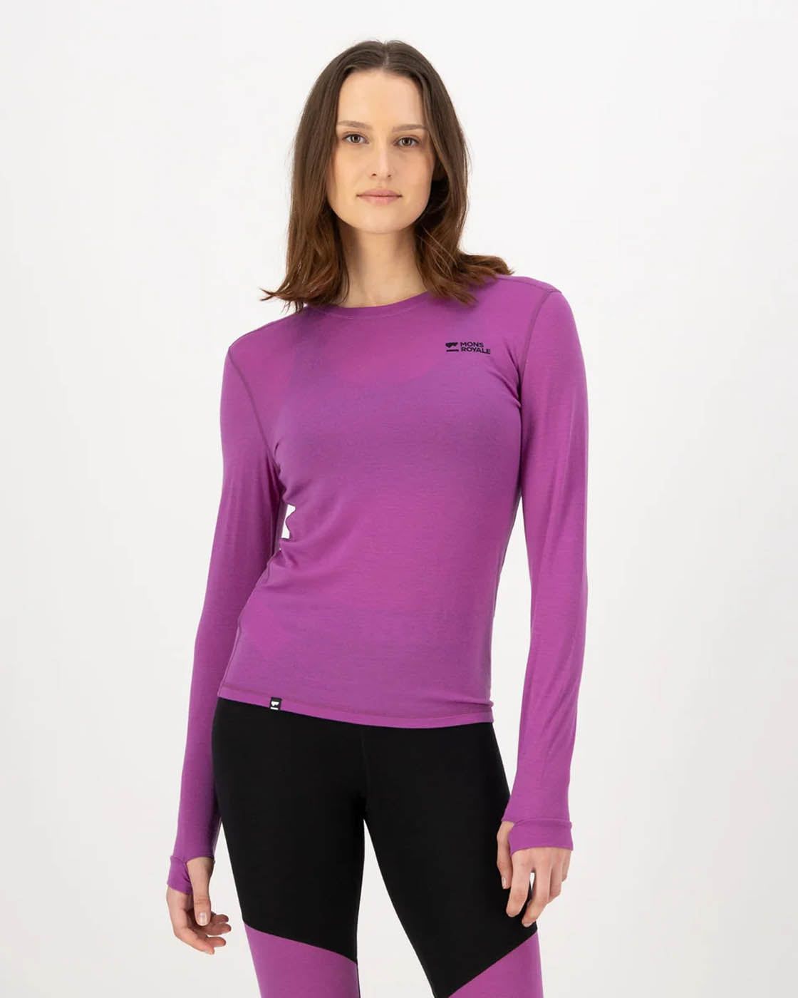 Mons Royale CLOTHING - Women - Baselayer - Top Mons Royale *25W* W's Cascade Merino Base Layer Long Sleeve