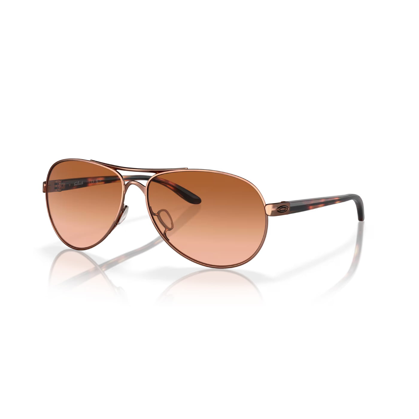 Oakley Sunglasses Feedback Rose Gold w/ VR50 Brown Gradient