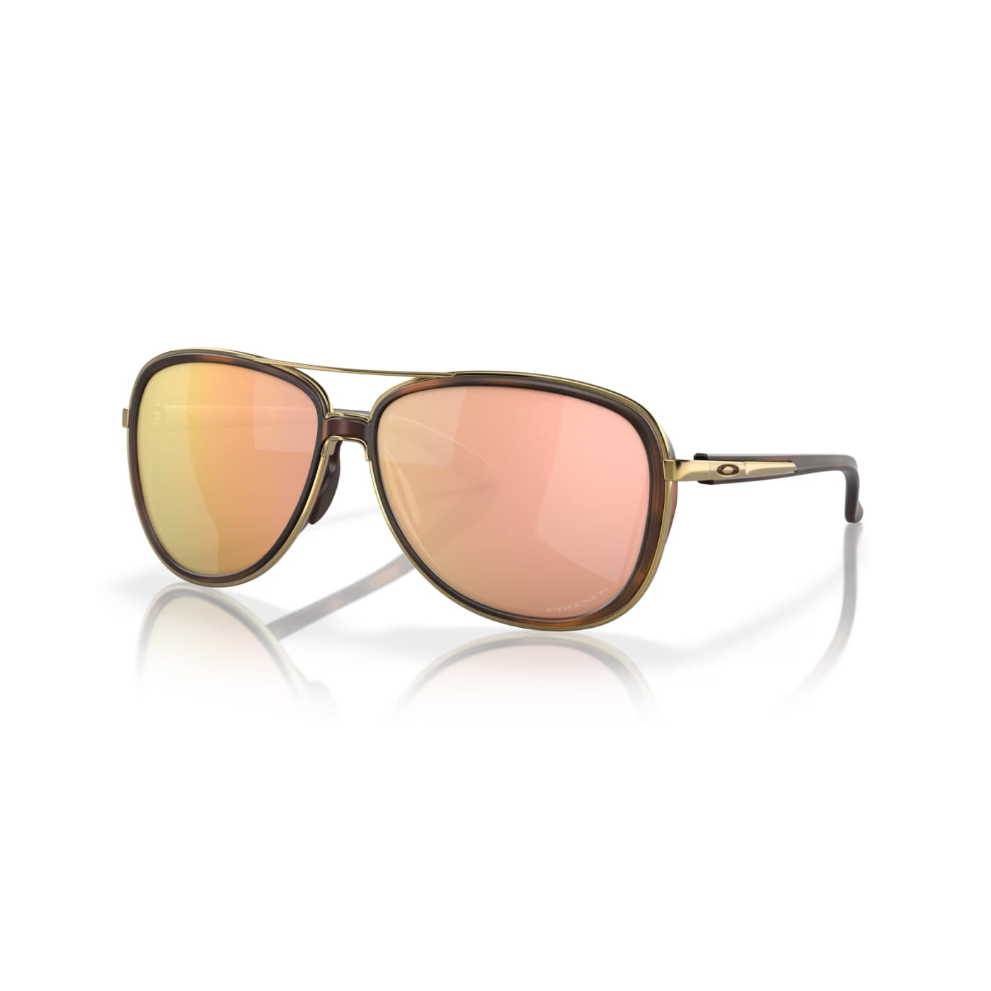 Oakley Sunglasses Split Time Brown Tortoise/Gold w/ Prizm Rose Gold