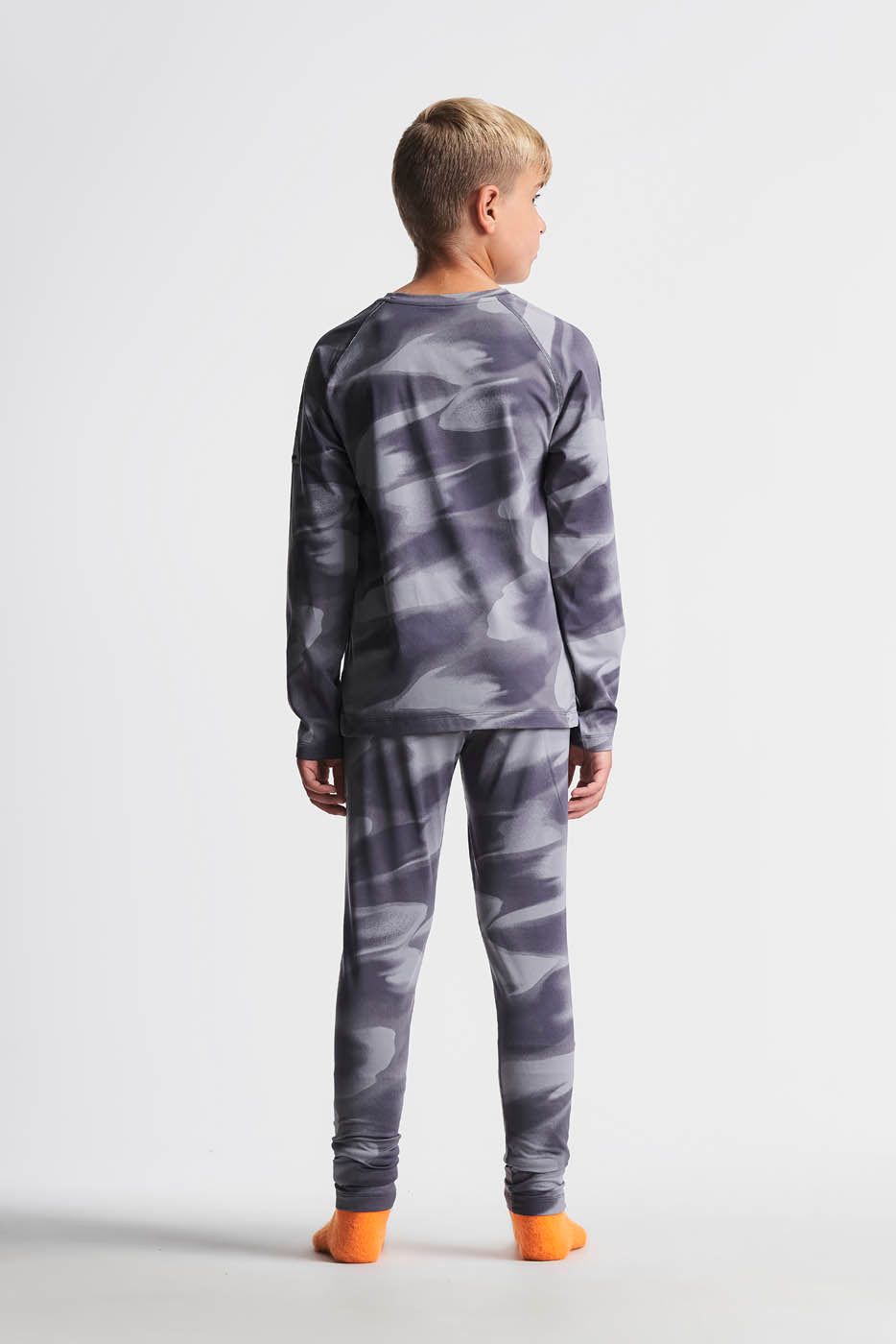 Kid's Junior Union Print Base Layer Orage