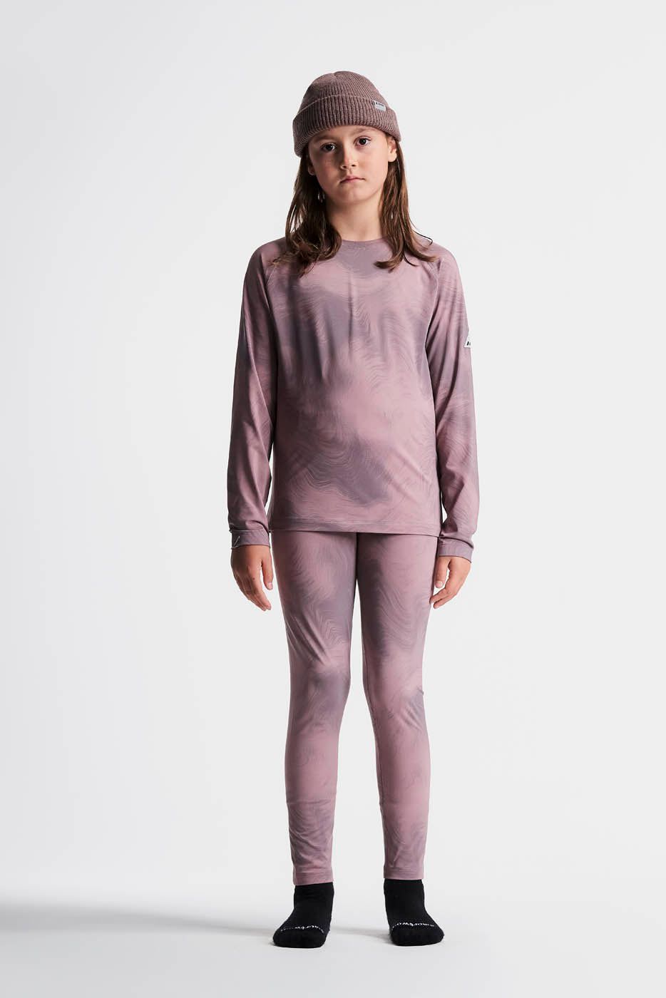 Kid's Junior Union Print Base Layer Orage