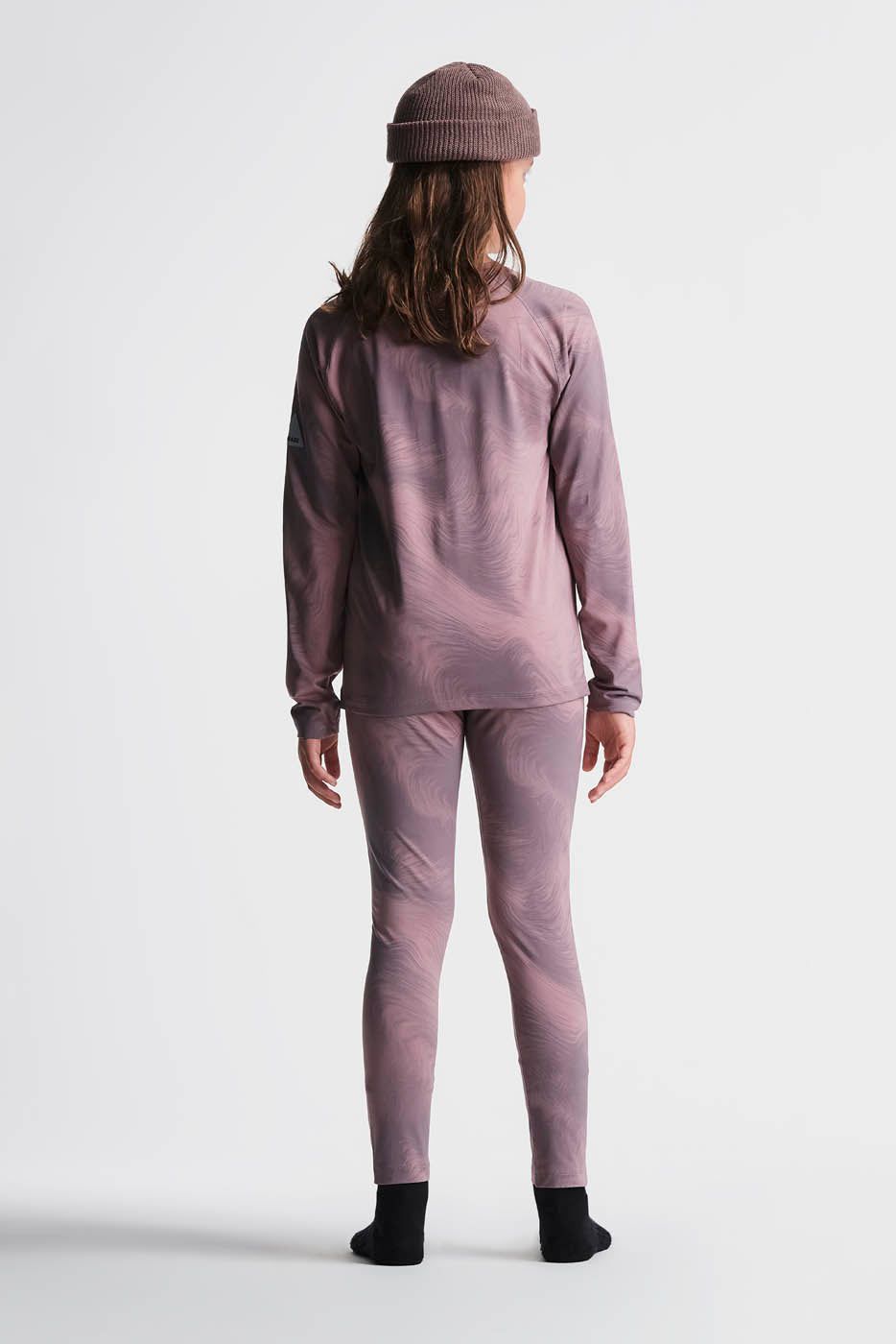 Kid's Junior Union Print Base Layer Orage