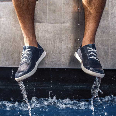 Mens water shoes splashing