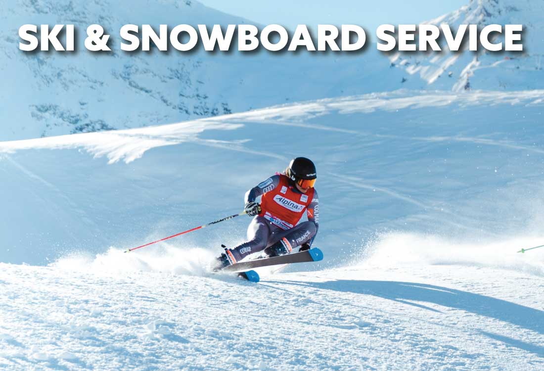 Skier cross racer on the course