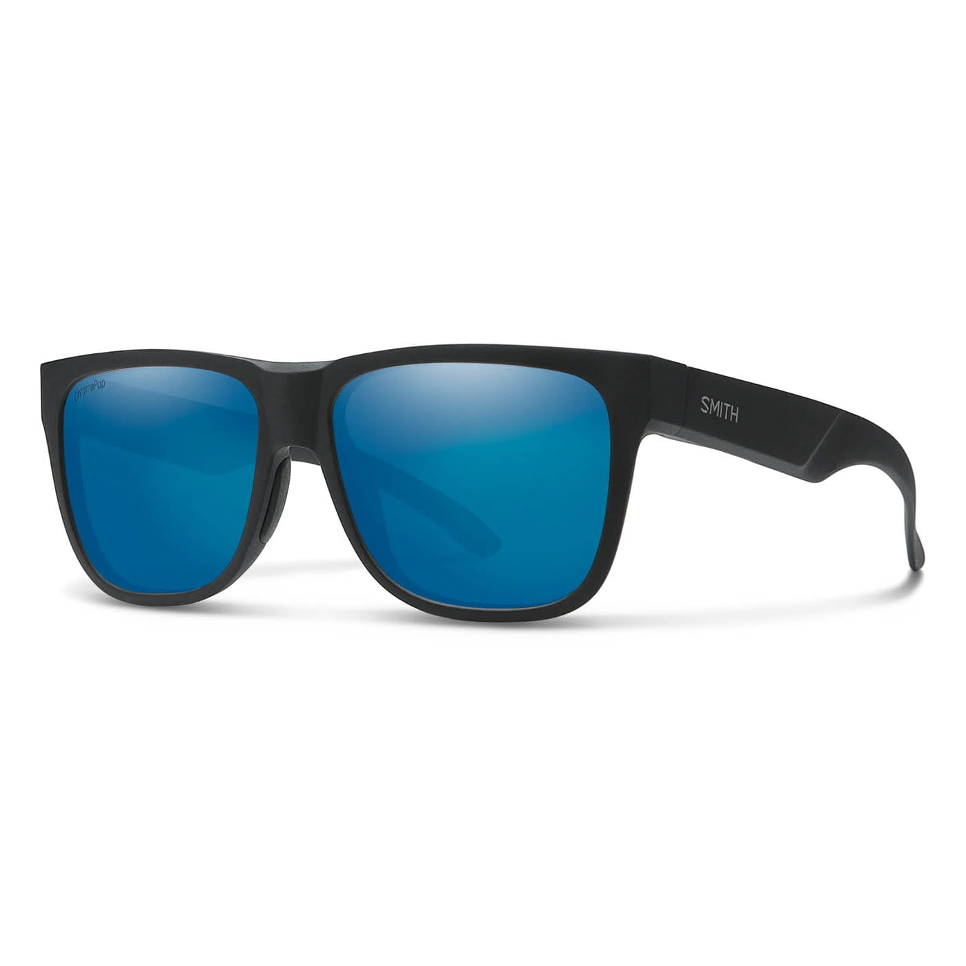 Smith Sunglasses Lowdown 2 Matte Black ChromaPop Polarized Blue Mirror