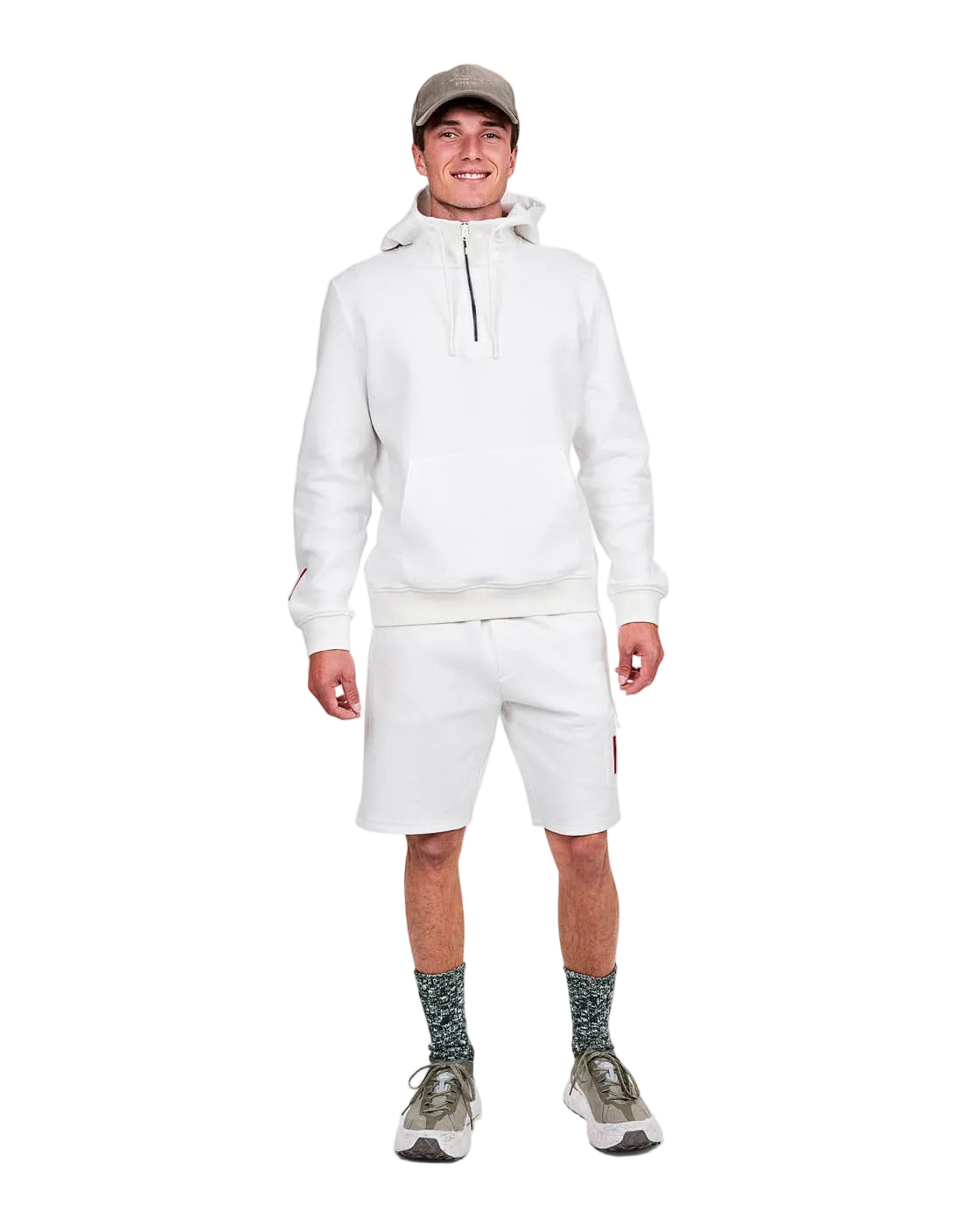 The Mountain Studio CLOTHING - Men - Apparel - Top Mountain Studio *26S* Cotton Tech Hood Half Zip