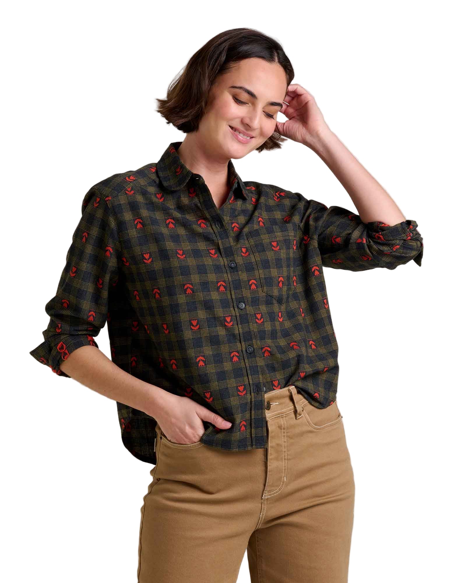 Women's Re-Form Flannel Boxy Long Sleeve Shirt TOAD
