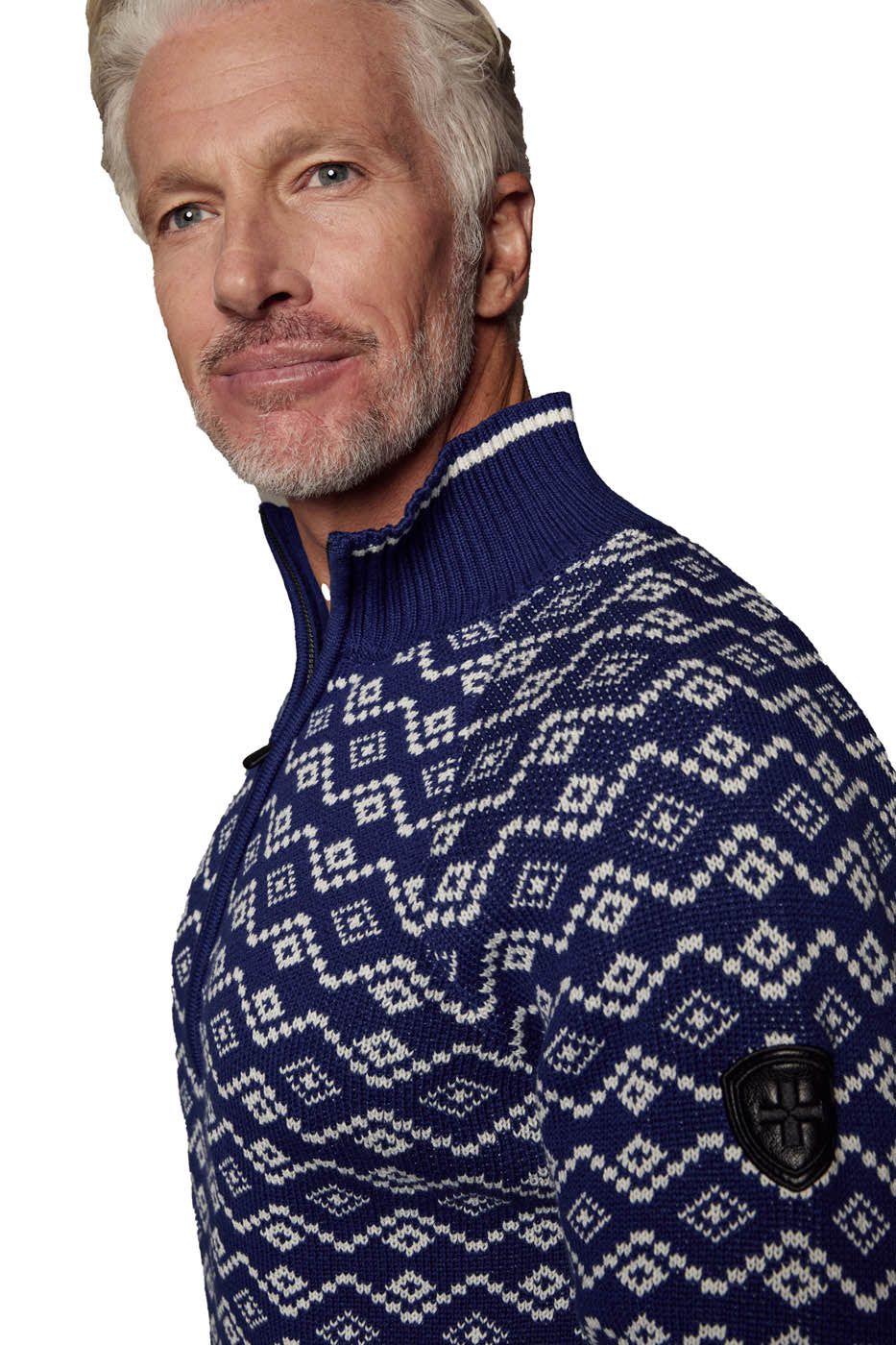 Men's Leo Fairisle Half Zip Sweater Alp-N-Rock