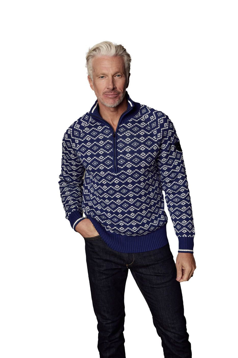 Men's Leo Fairisle Half Zip Sweater Alp-N-Rock