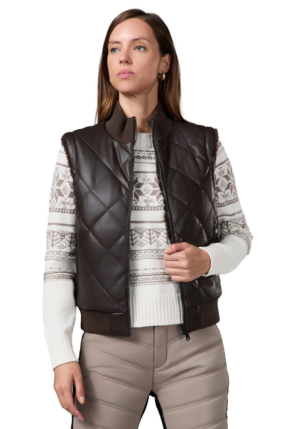 Alp-N-Rock CLOTHING - Women - Apparel - Vest Alp-N-Rock *26W*  Women's Faux Leather Atlas Vest