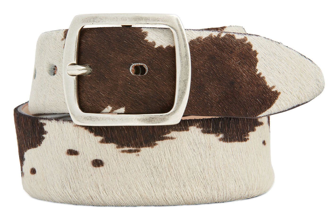 Ammann CLOTHING - Belts Ammann *25W* Valbruna Belt - Brown and White Cowhide & Buckle 10863