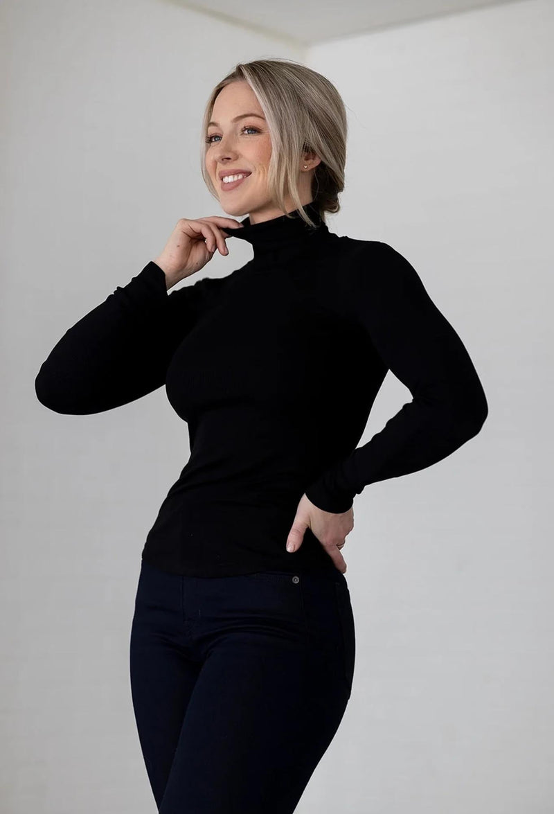 Apres Actif CLOTHING - Women - Apparel - Top Apres Actif *23W* Ribbed Turtleneck