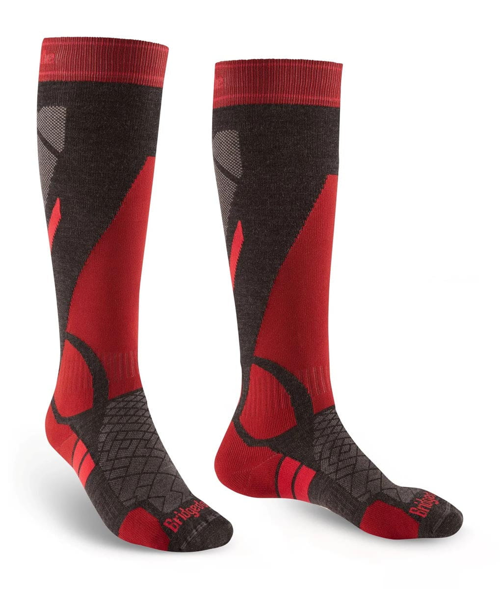 Bridgedale Ski Socks Men's Ski Lightweight Merino Performance Over Calf