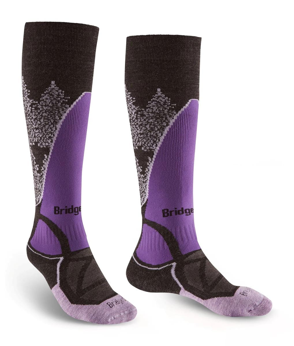 Bridgedale Ski Socks Women's Ski Midweight Merino Endurance Over Calf