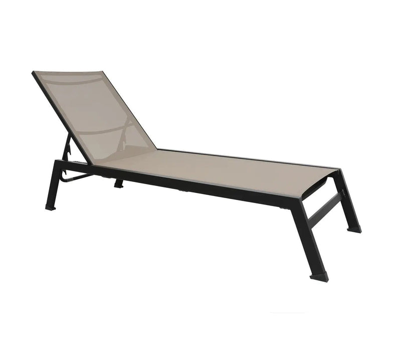 Cabana Coast FURNITURE - Furniture Cabana Coast *23S* Element Lounge Black w/Batyline Pebble