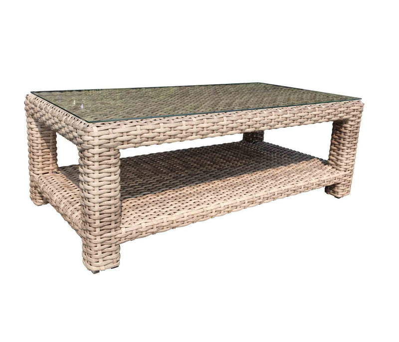 Cabana Coast FURNITURE - Furniture Cabana Coast *24S* Louvre 48" x 26" Coffee Table - Drift Teak Flat