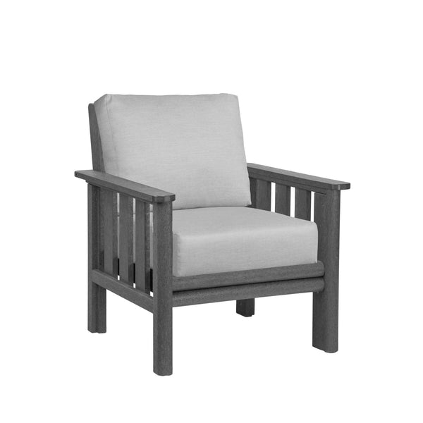 CRP FURNITURE - Furniture C.R.P. Stratford Arm Chair: Slate with Canvas Granite Cushions