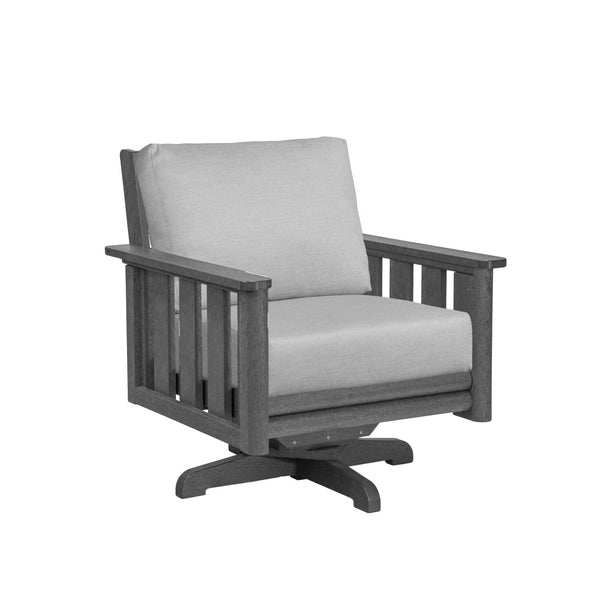 CRP FURNITURE - Furniture C.R.P. Stratford Swivel Chair: Slate with Canvas Granite Cushions